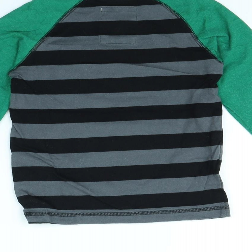 TU Boys Black Striped  Basic T-Shirt Size 3 Years  - Zombie