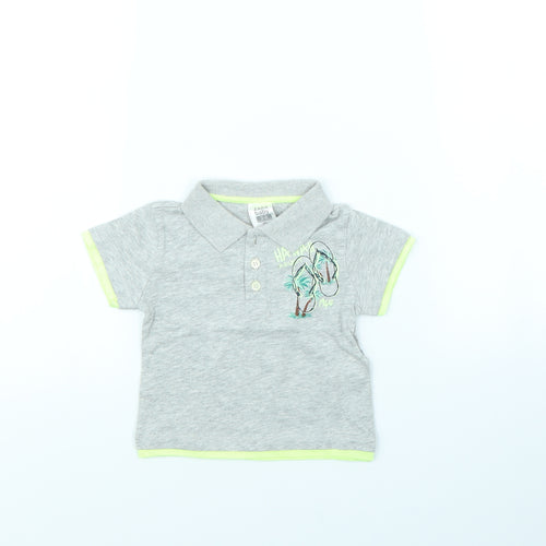 Zara Boys Grey   Basic Polo Size 3-6 Months
