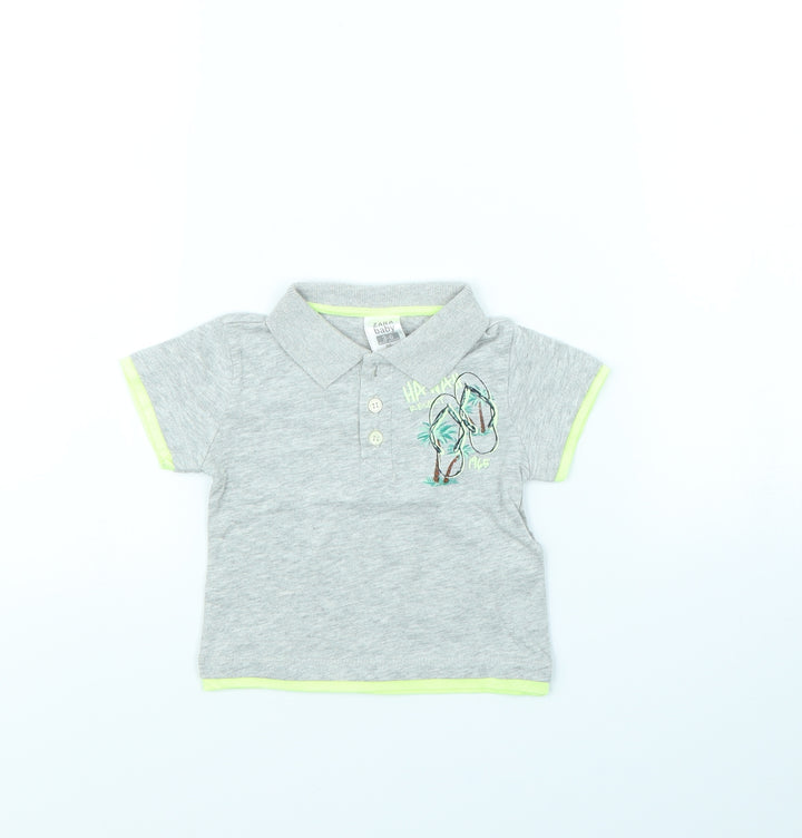 Zara Boys Grey Basic Polo Size 3-6 Months