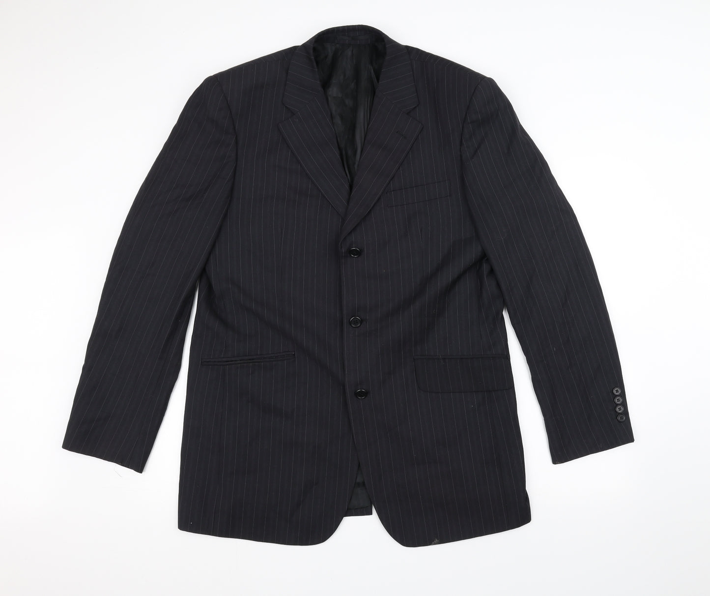 Ventuno Mens Black   Jacket Suit Jacket Size 40