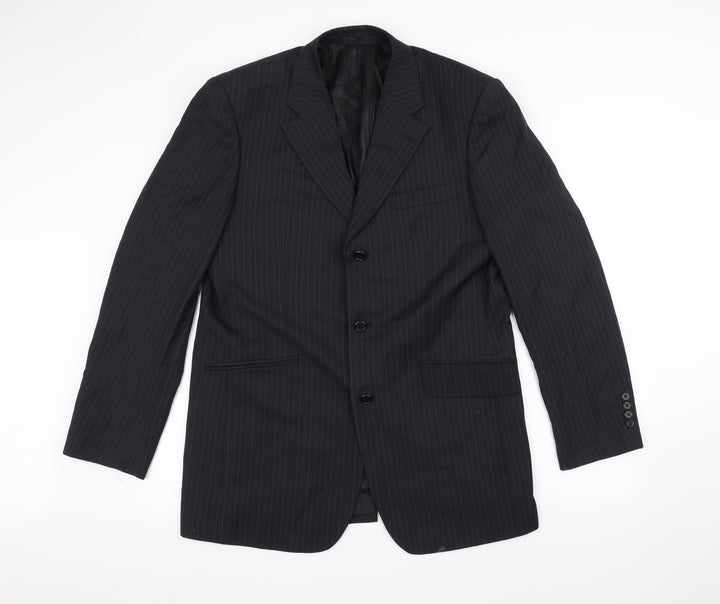 Ventuno Mens Black   Jacket Suit Jacket Size 40