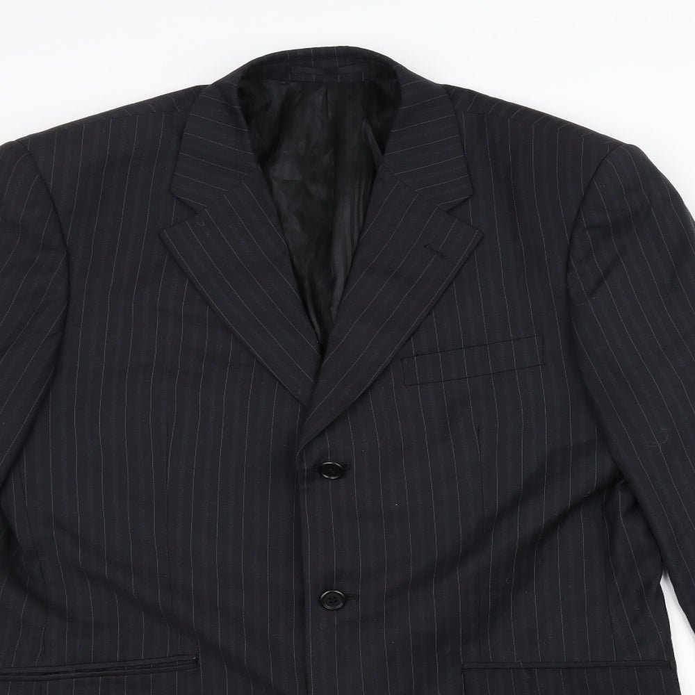 Ventuno Mens Black   Jacket Suit Jacket Size 40