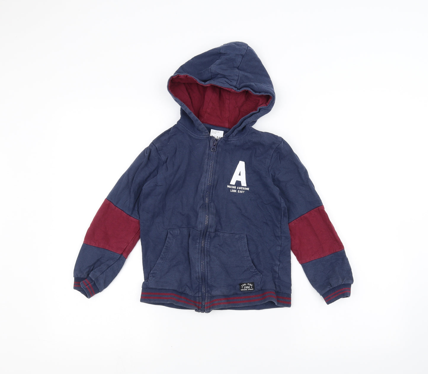 VRS Boys Blue   Full Zip Hoodie Size 7-8 Years