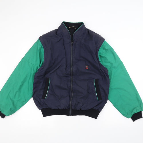 Biston Mens Blue   Bomber Jacket Jacket Size S