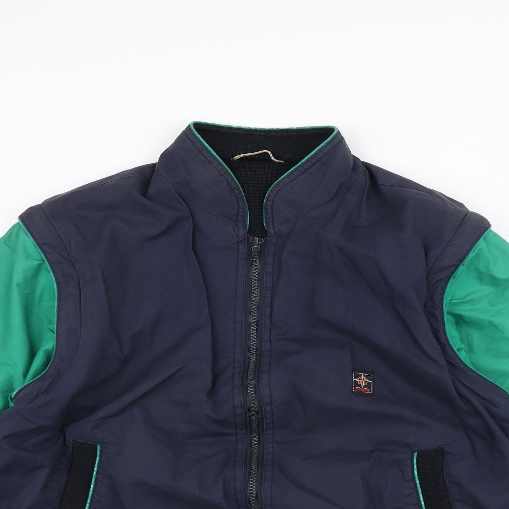 Biston Mens Blue   Bomber Jacket Jacket Size S