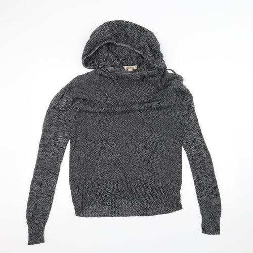 Decree Womens Grey  Knit Pullover Hoodie Size S