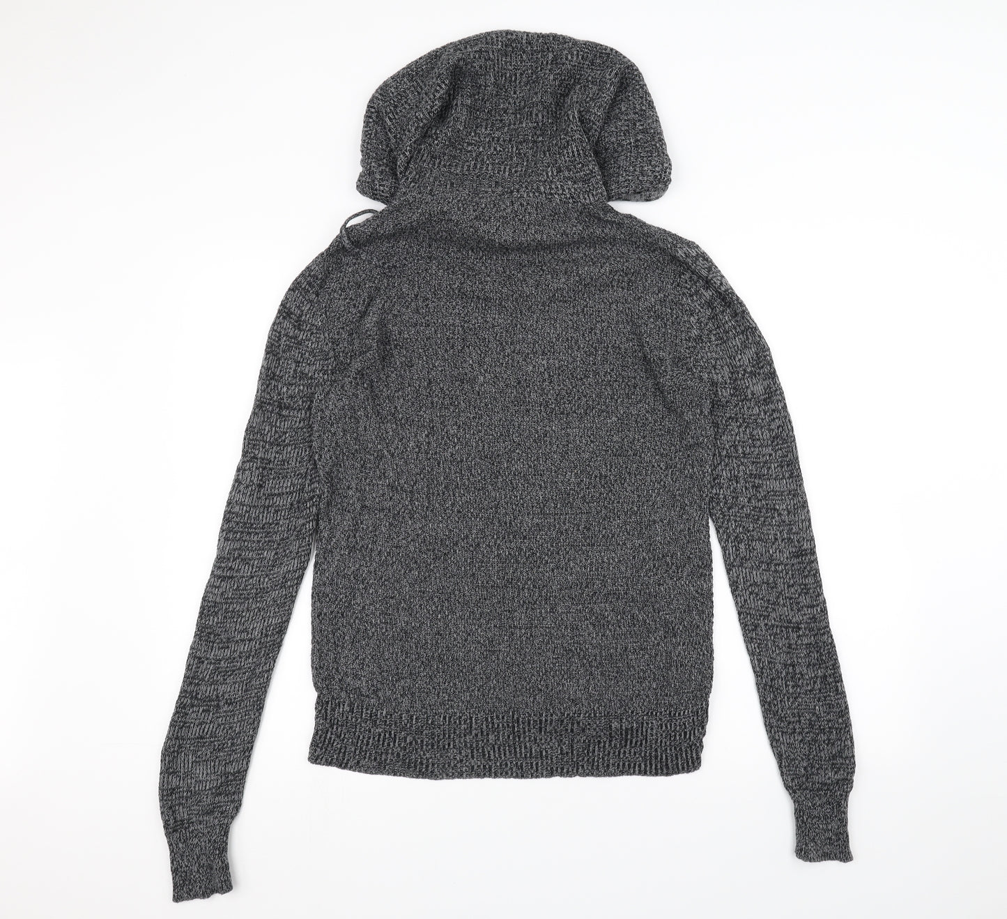 Decree Womens Grey  Knit Pullover Hoodie Size S