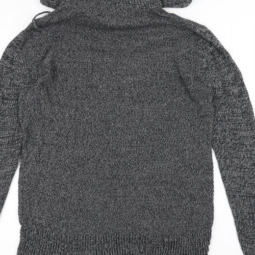 Decree Womens Grey  Knit Pullover Hoodie Size S