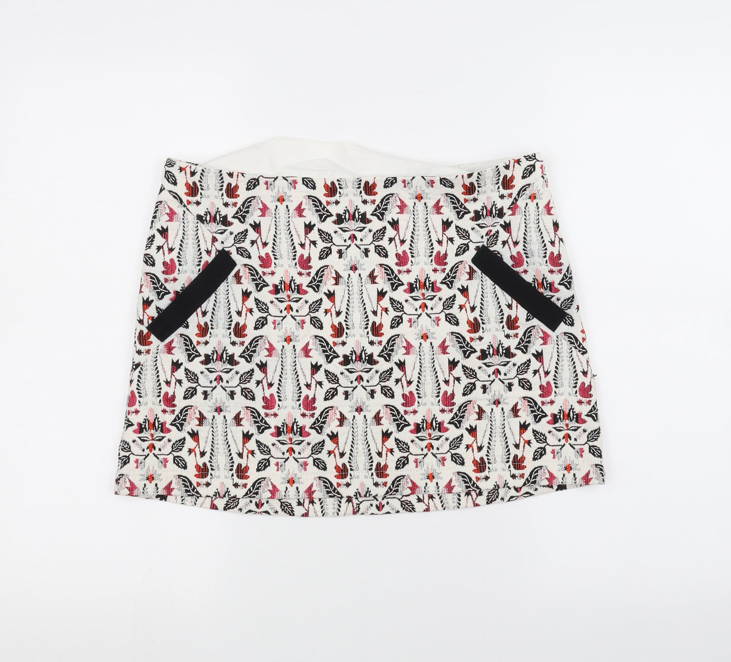 Topshop Womens White   A-Line Skirt Size 12