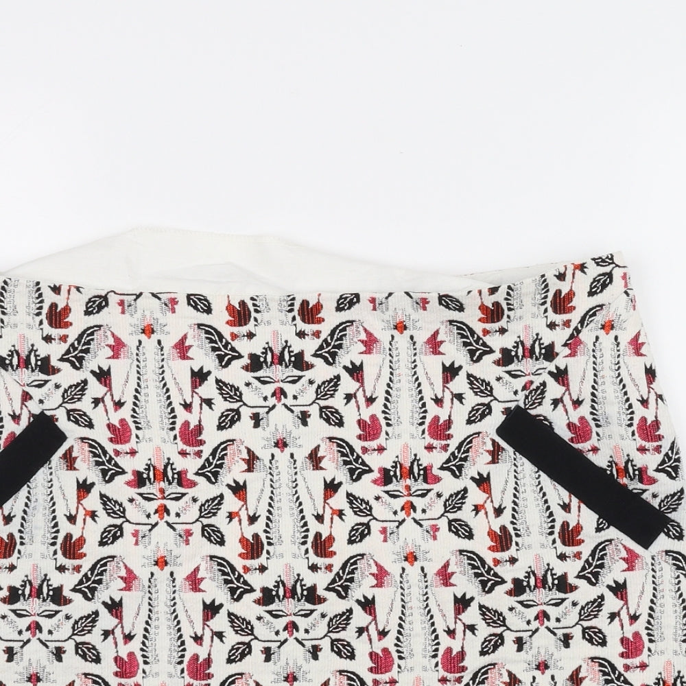 Topshop Womens White   A-Line Skirt Size 12