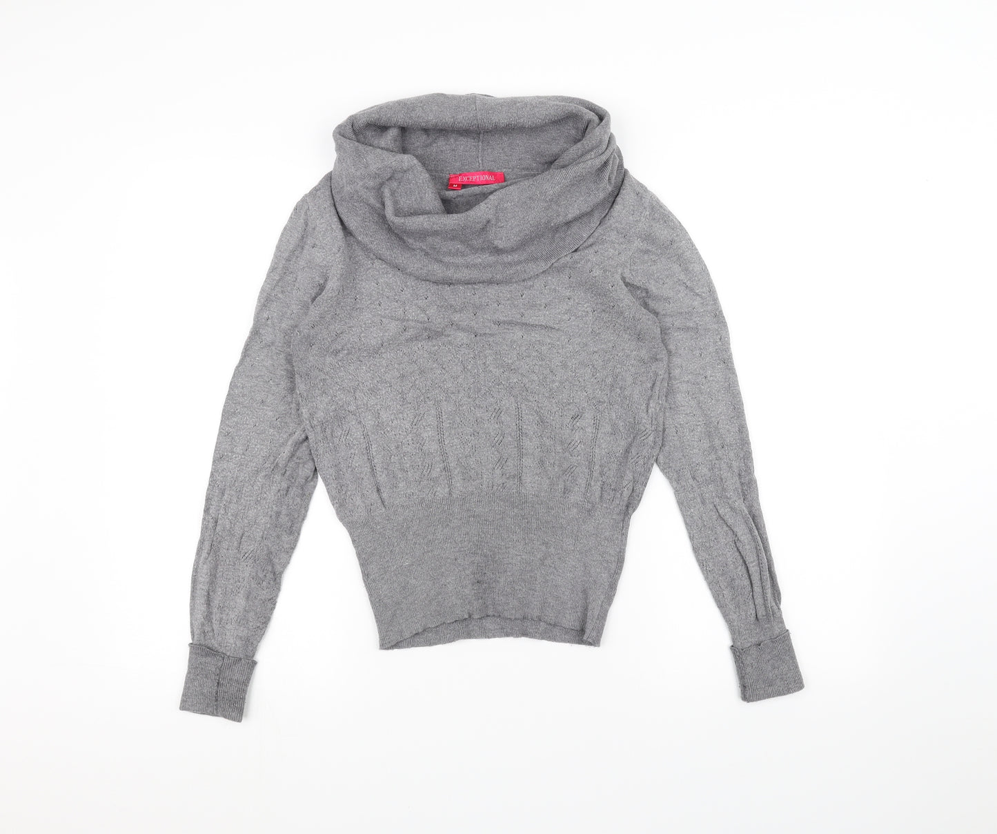 exceptional woman Womens Grey   Pullover Jumper Size M