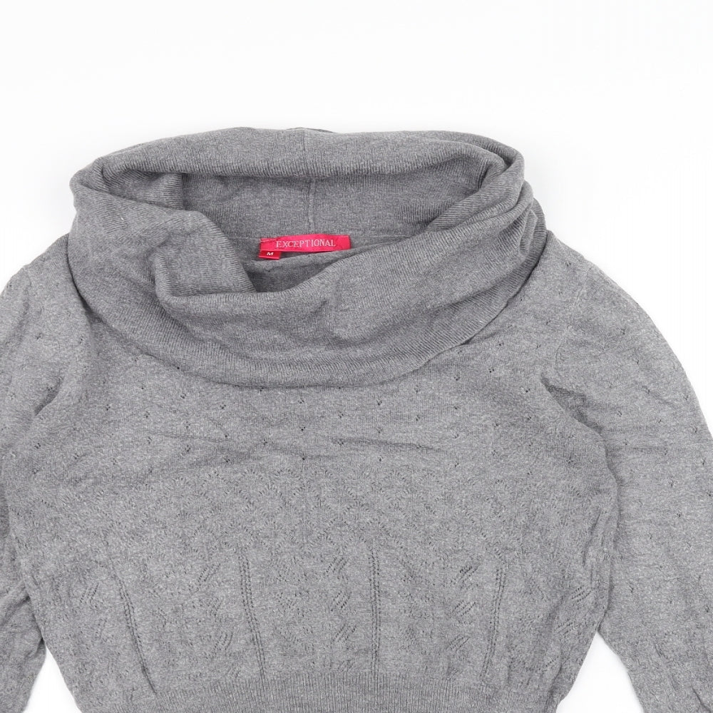 exceptional woman Womens Grey   Pullover Jumper Size M
