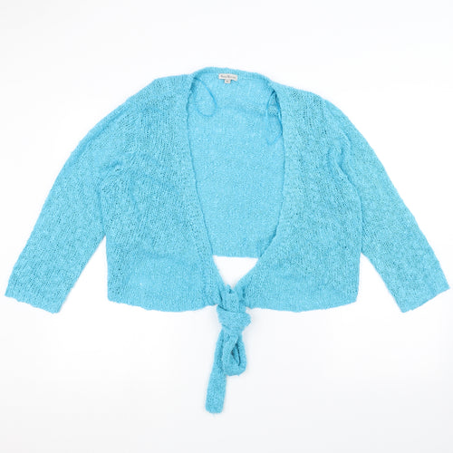 Nina Murati Womens Blue  Knit Jacket  Size XL