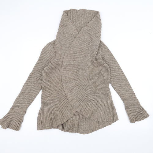 Marks and Spencer Womens Brown  Knit Jacket Coatigan Size 10