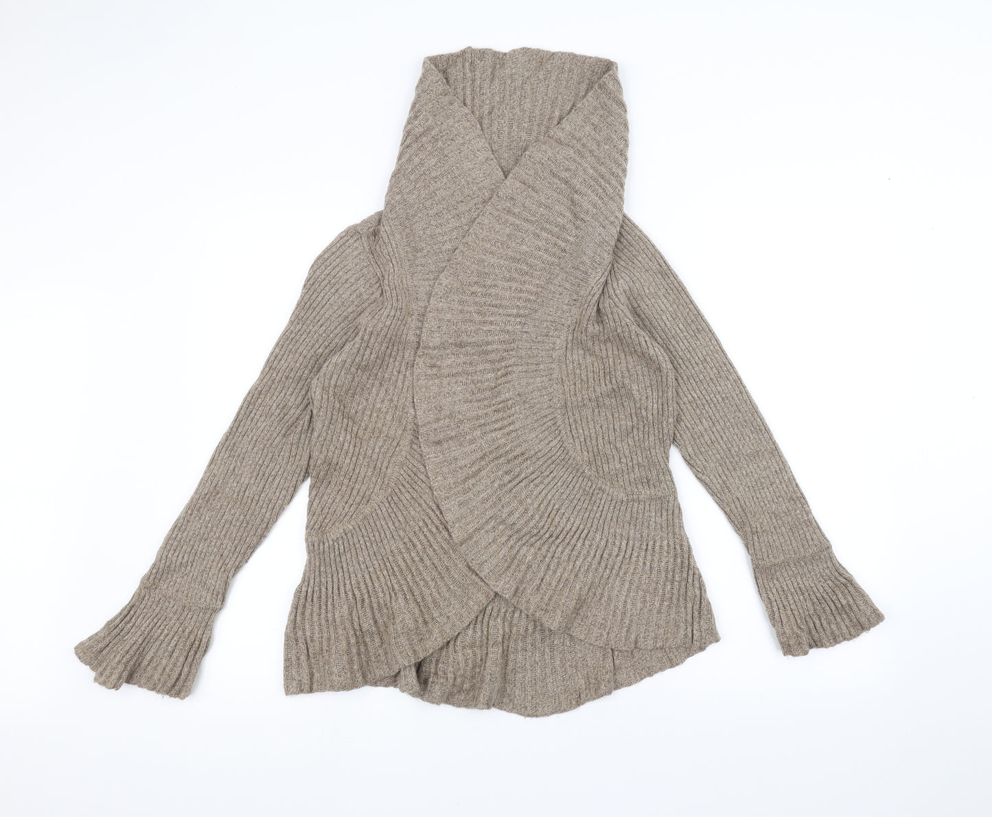 Marks and Spencer Womens Brown  Knit Jacket Coatigan Size 10