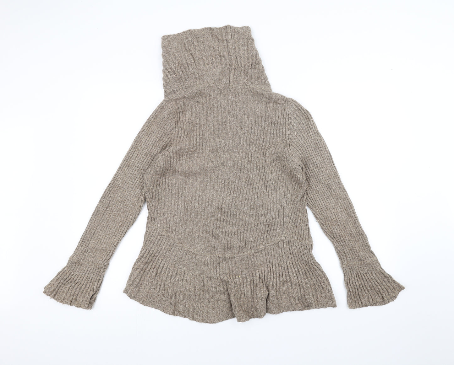 Marks and Spencer Womens Brown  Knit Jacket Coatigan Size 10