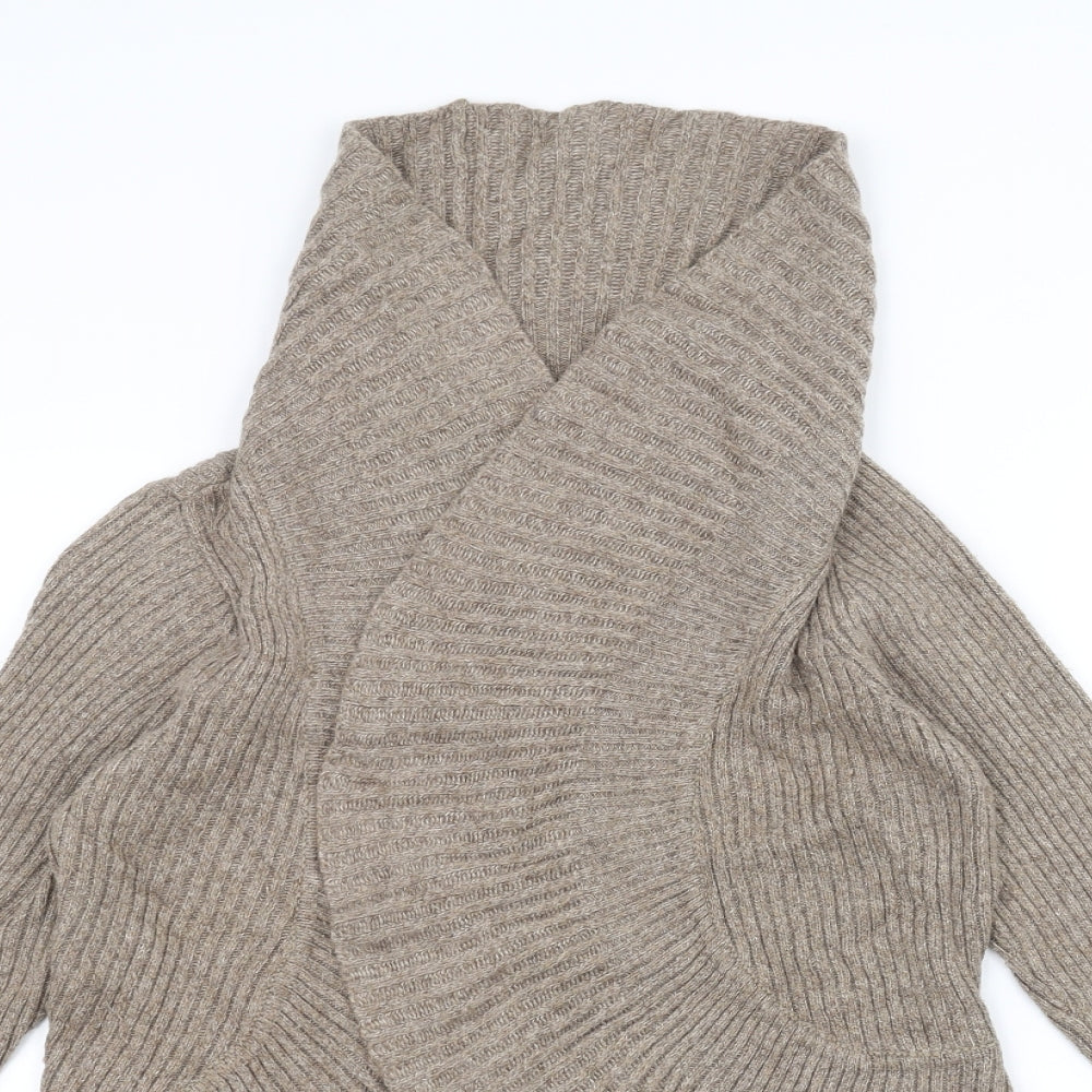 Marks and Spencer Womens Brown  Knit Jacket Coatigan Size 10