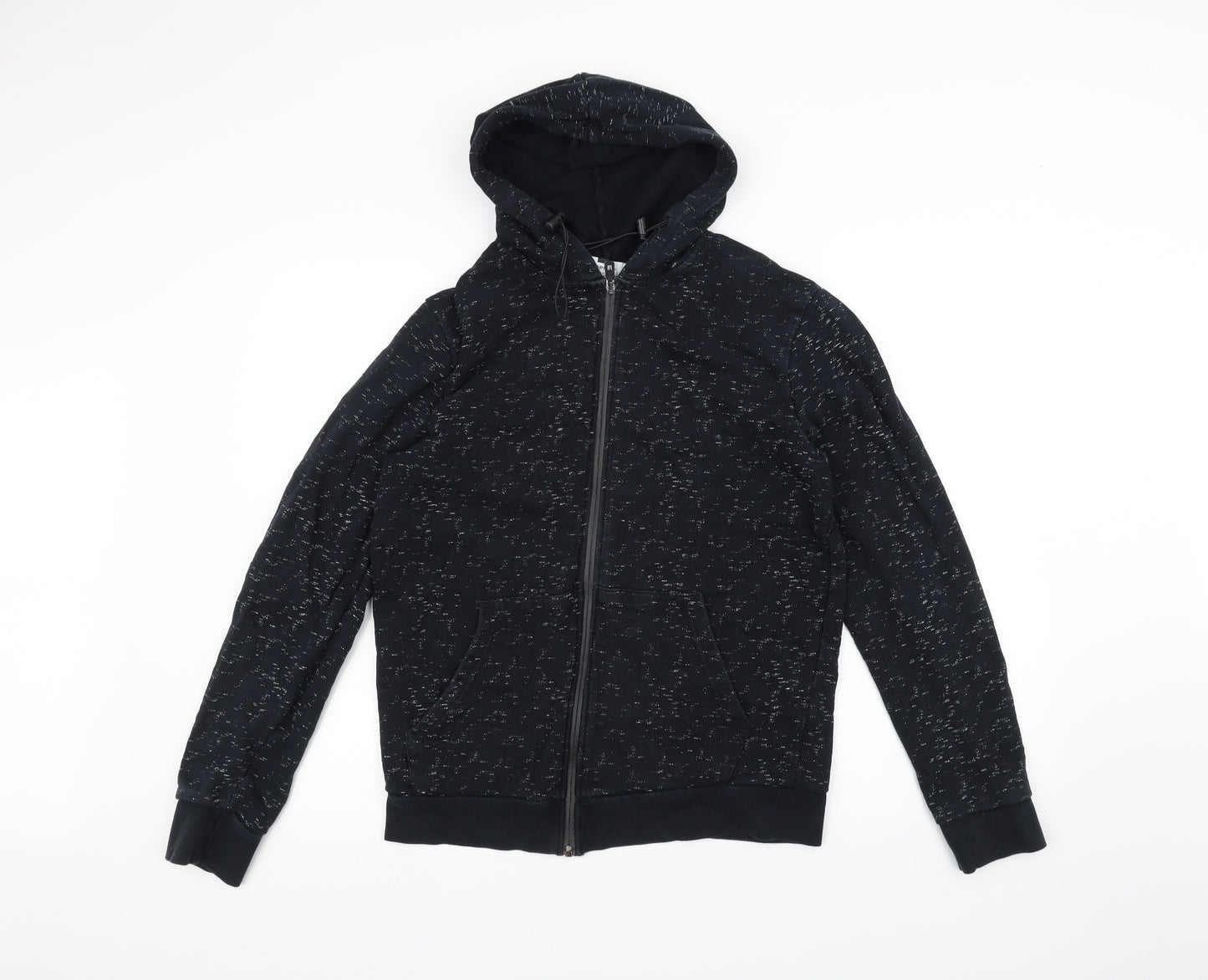 Topman Mens Black   Full Zip Hoodie Size S