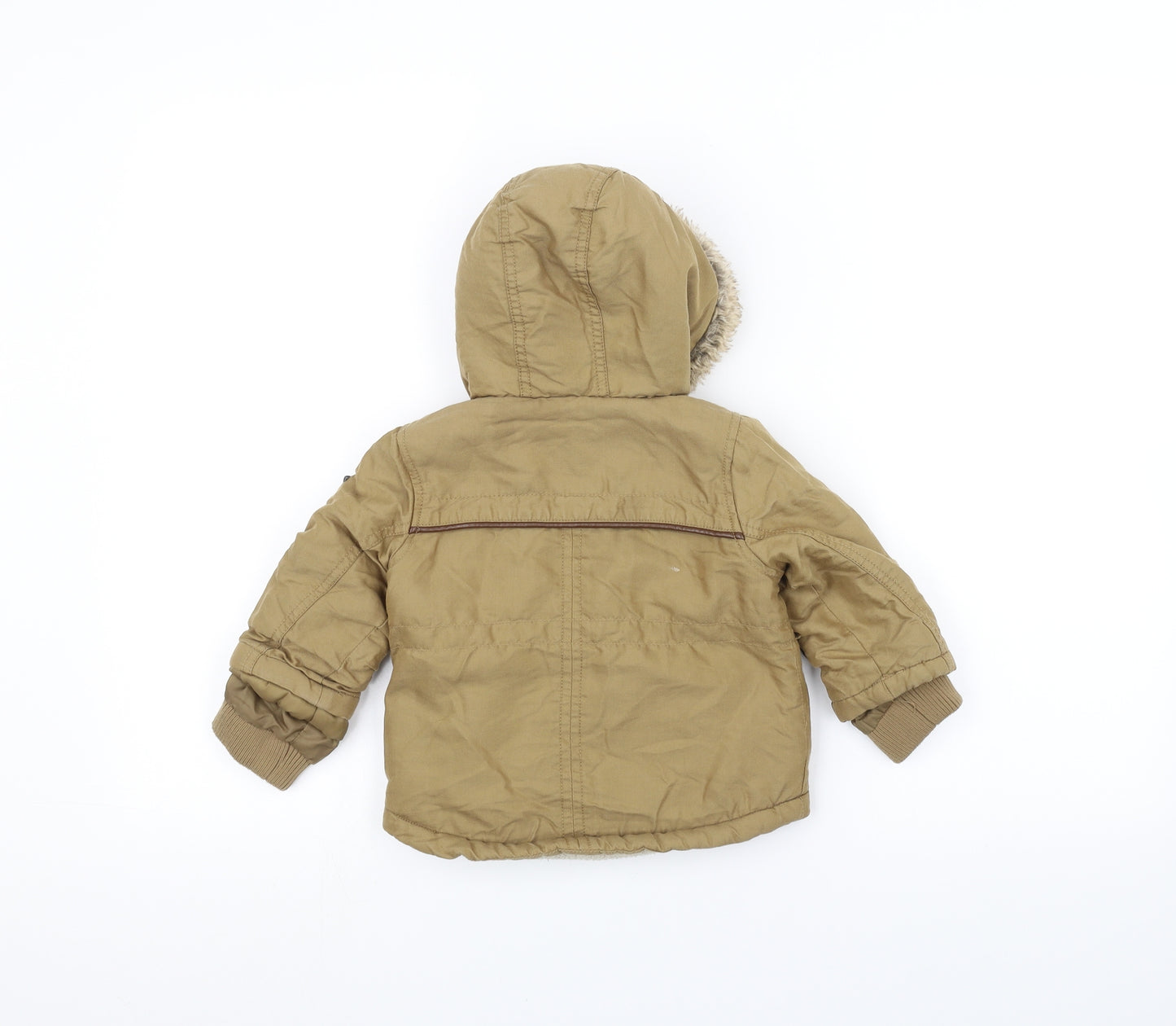 F&F Baby Brown   Parka Coat Size 6-9 Months