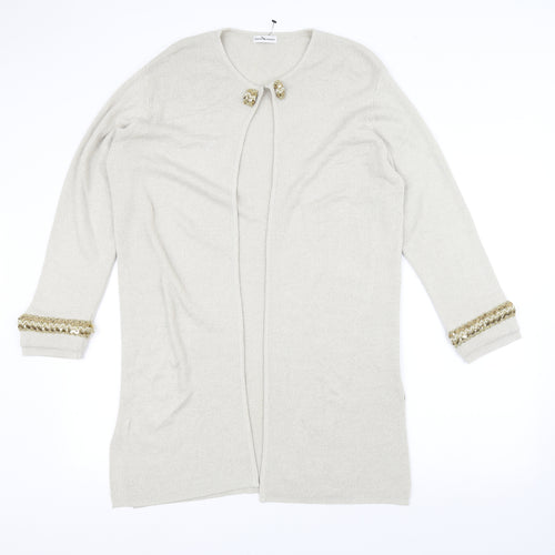 House of Fraser Womens White   Jacket Coatigan Size S