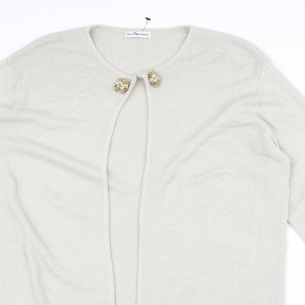 House of Fraser Womens White   Jacket Coatigan Size S