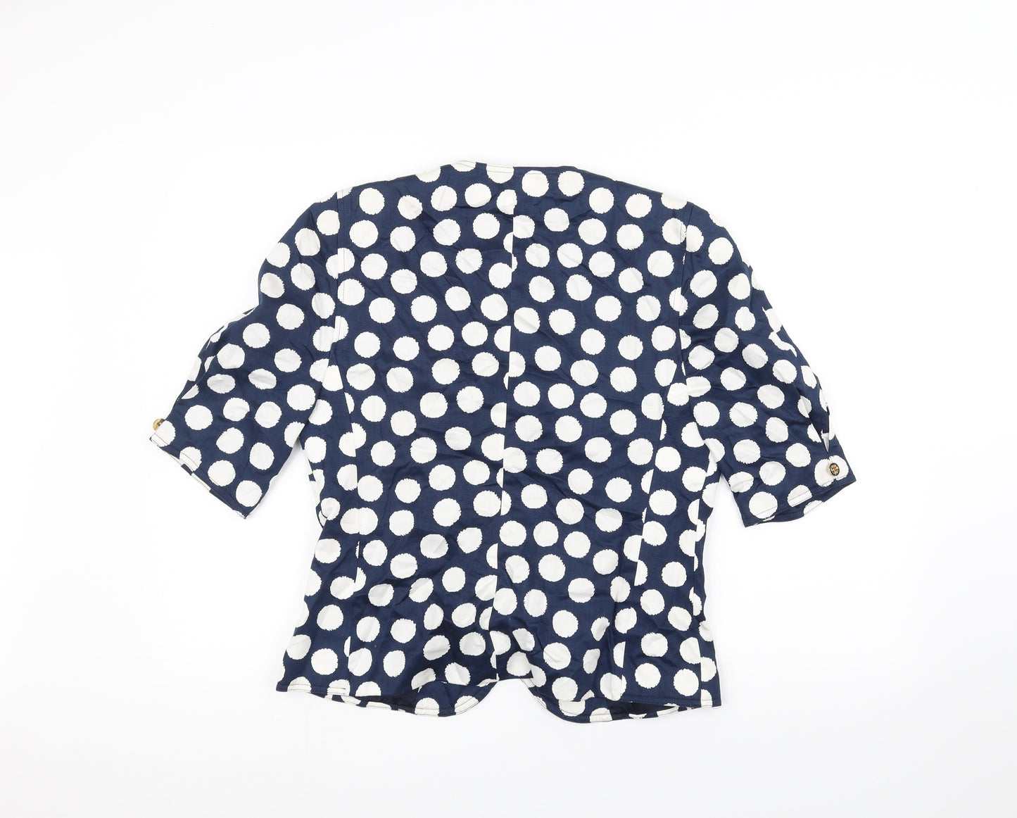 lovetta bloom Womens Blue Polka Dot  Jacket  Size 12