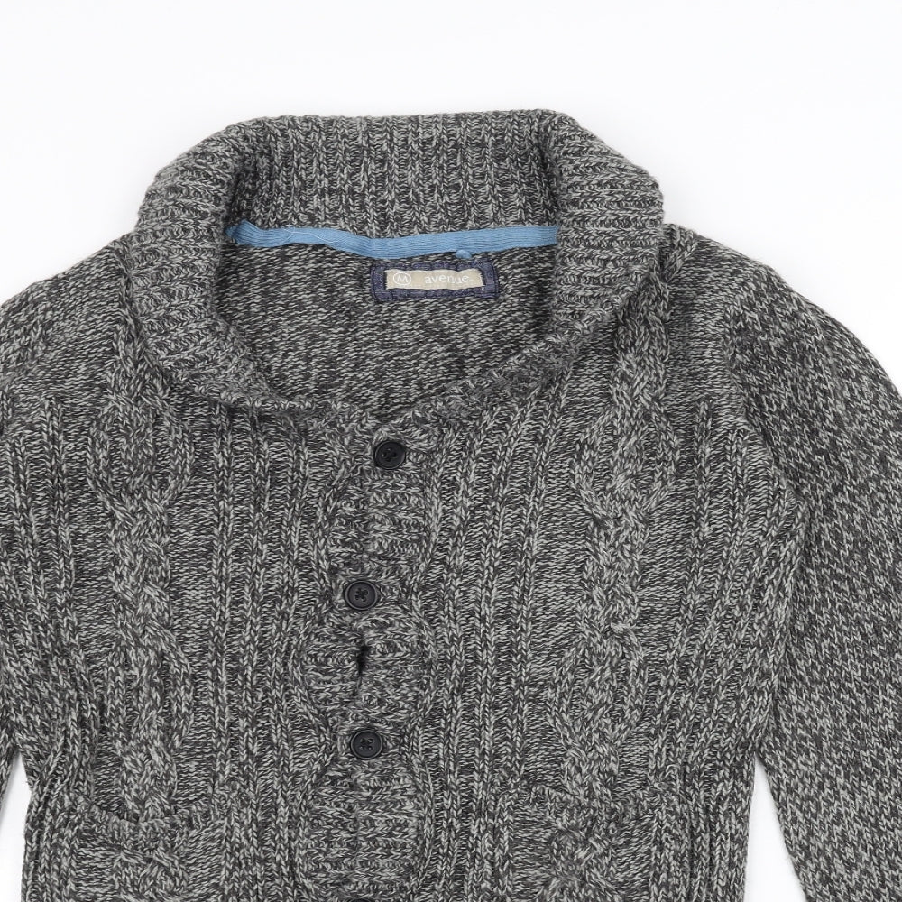 Avenue Mens Grey  Knit Jacket  Size M