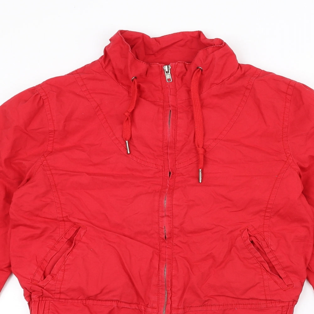 Denim & Co. Womens Red   Jacket  Size 12