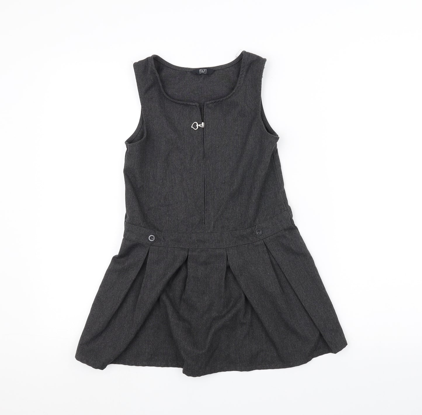 F&F Girls Grey   A-Line  Size 6-7 Years  - School