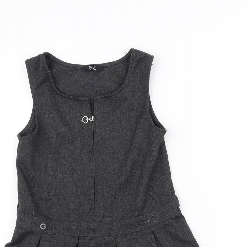 F&F Girls Grey   A-Line  Size 6-7 Years  - School