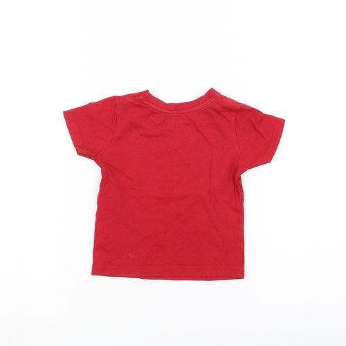 Primark Baby Red   Basic T-Shirt Size 9-12 Months  - Lion
