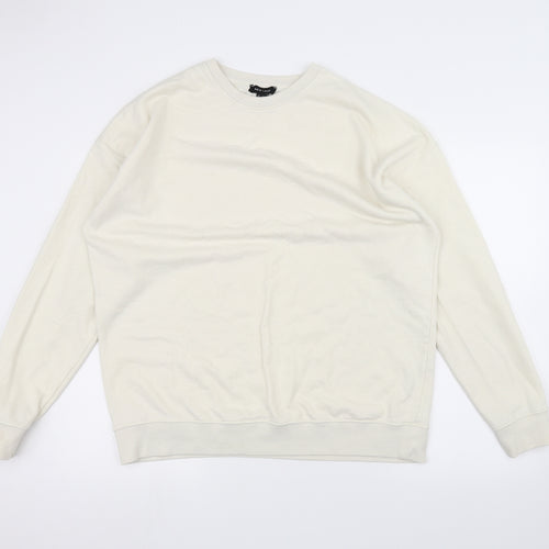 New Look Womens White   Pullover Jumper Size M