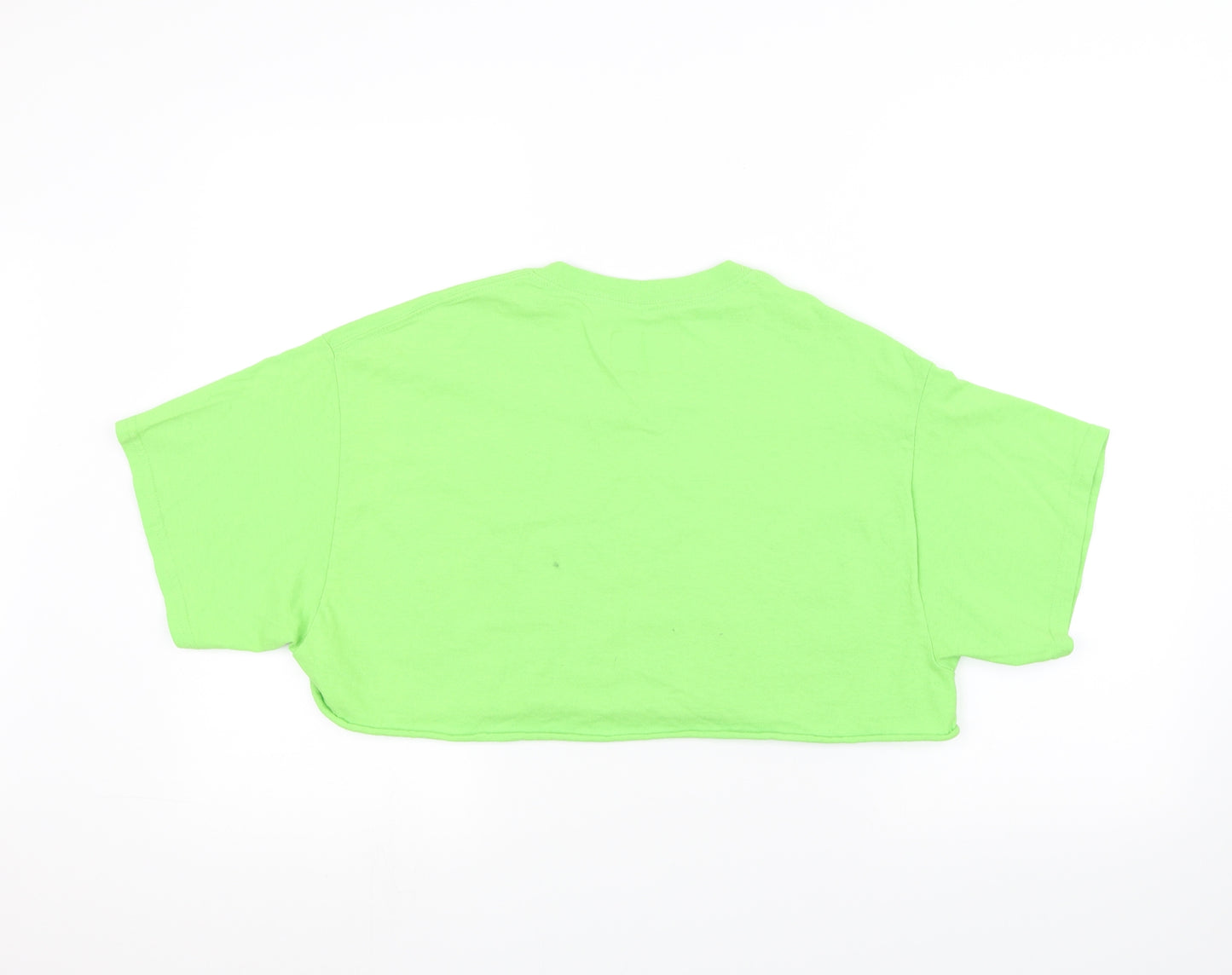 PRETTYLITTLETHING Womens Green   Cropped T-Shirt Size M