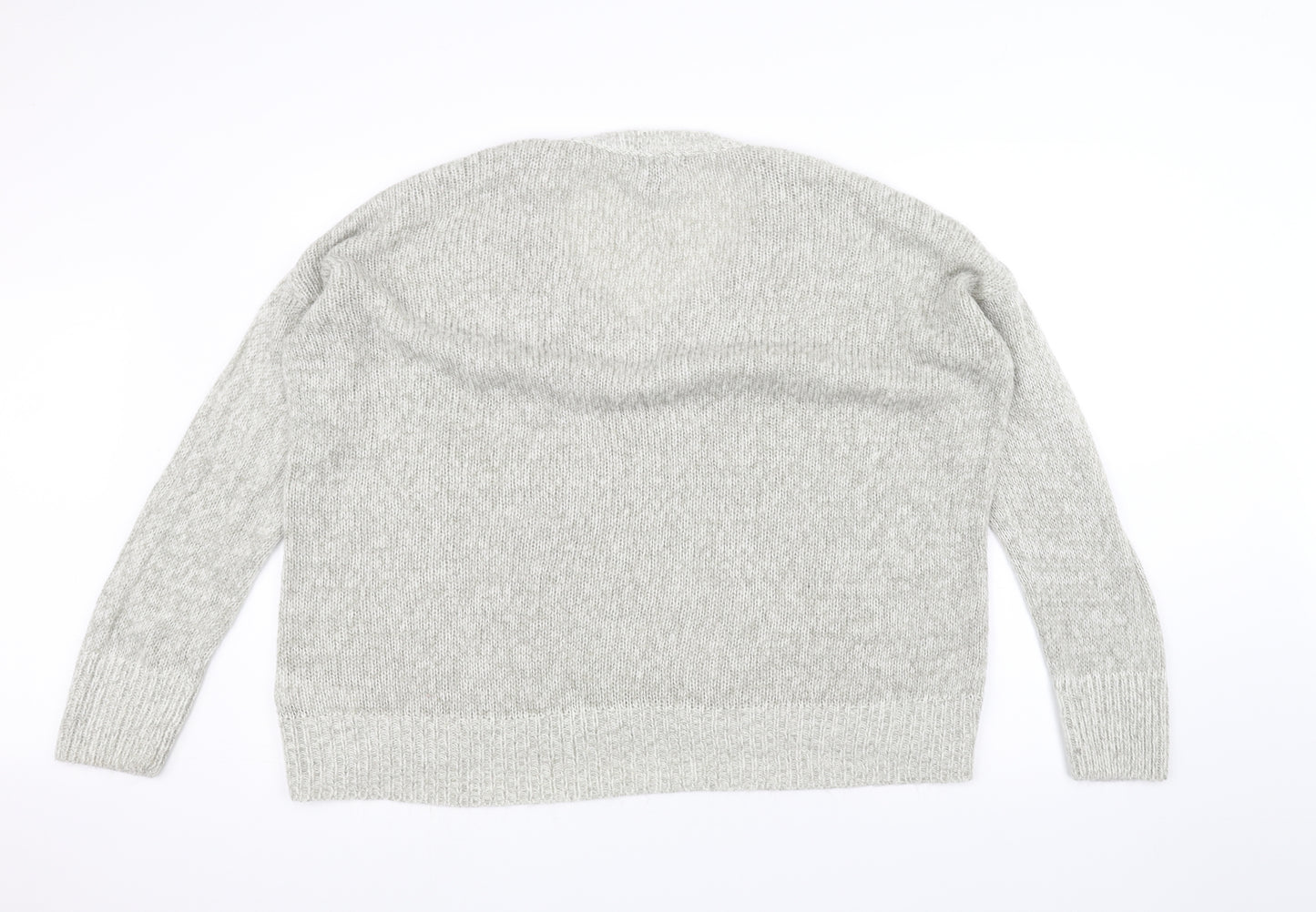 New Look Womens White  Knit Pullover Jumper Size L