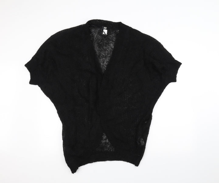 H&M Womens Black  Knit Jacket Coatigan Size M