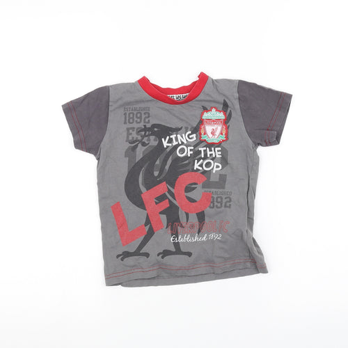 Marks and Spencer Boys Grey   Basic T-Shirt Size 3-4 Years  - Liverpool FC