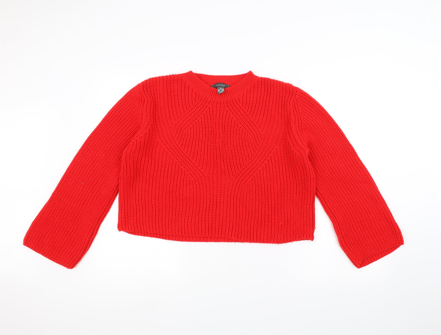 Primark Womens Red  Knit Pullover Jumper Size M