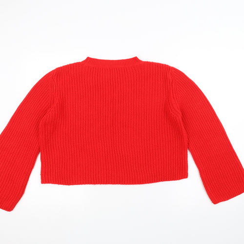 Primark Womens Red  Knit Pullover Jumper Size M