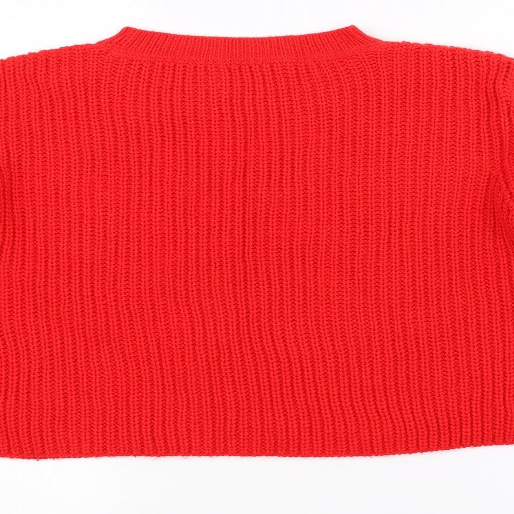 Primark Womens Red  Knit Pullover Jumper Size M