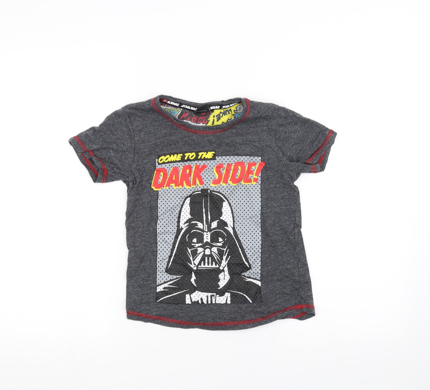 TU Boys Grey   Basic T-Shirt Size 8-9 Years  - Star wars