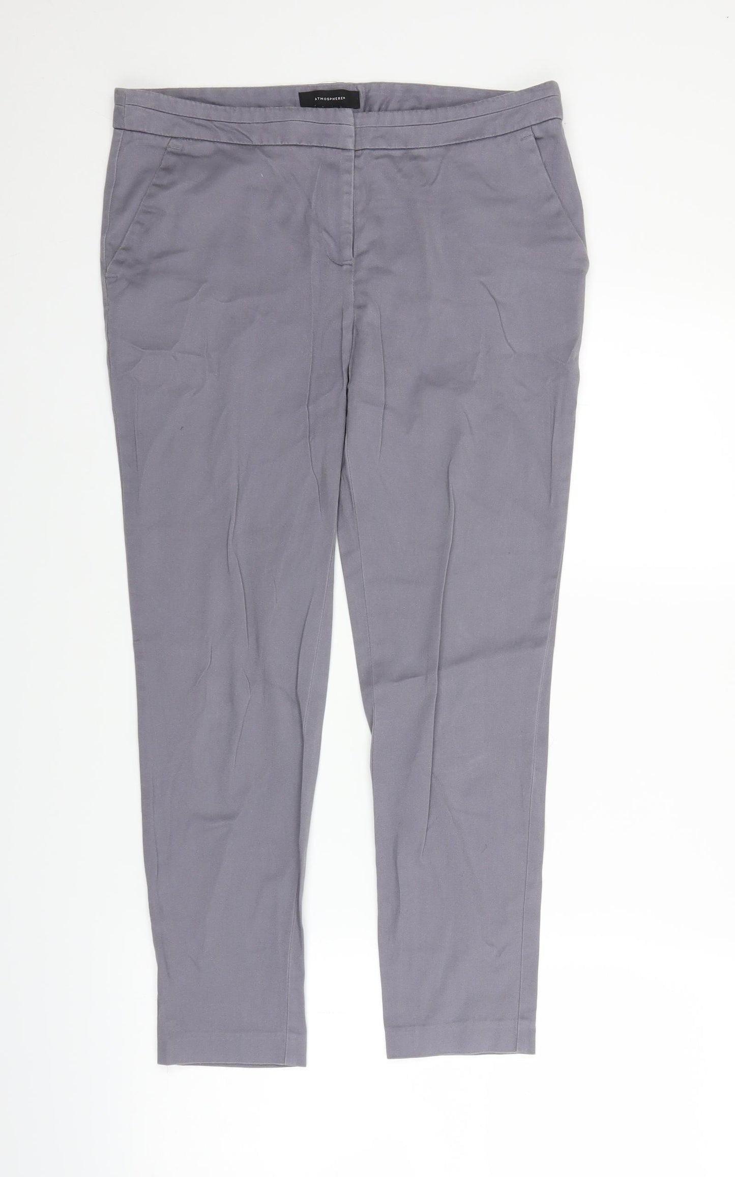 Atmosphere Womens Grey   Trousers  Size 10 L23 in