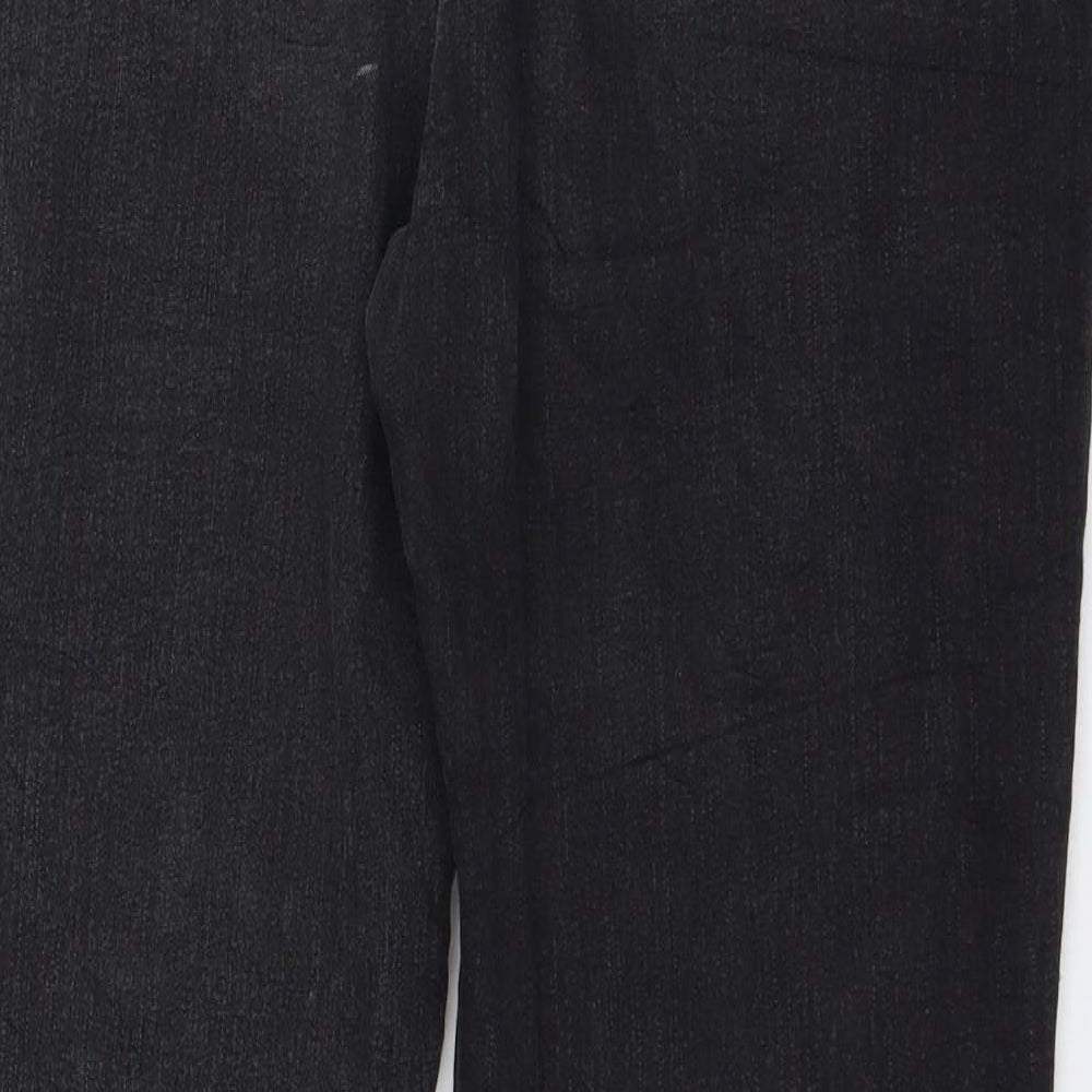 TU Womens Black  Denim Straight Jeans Size 16 L28 in