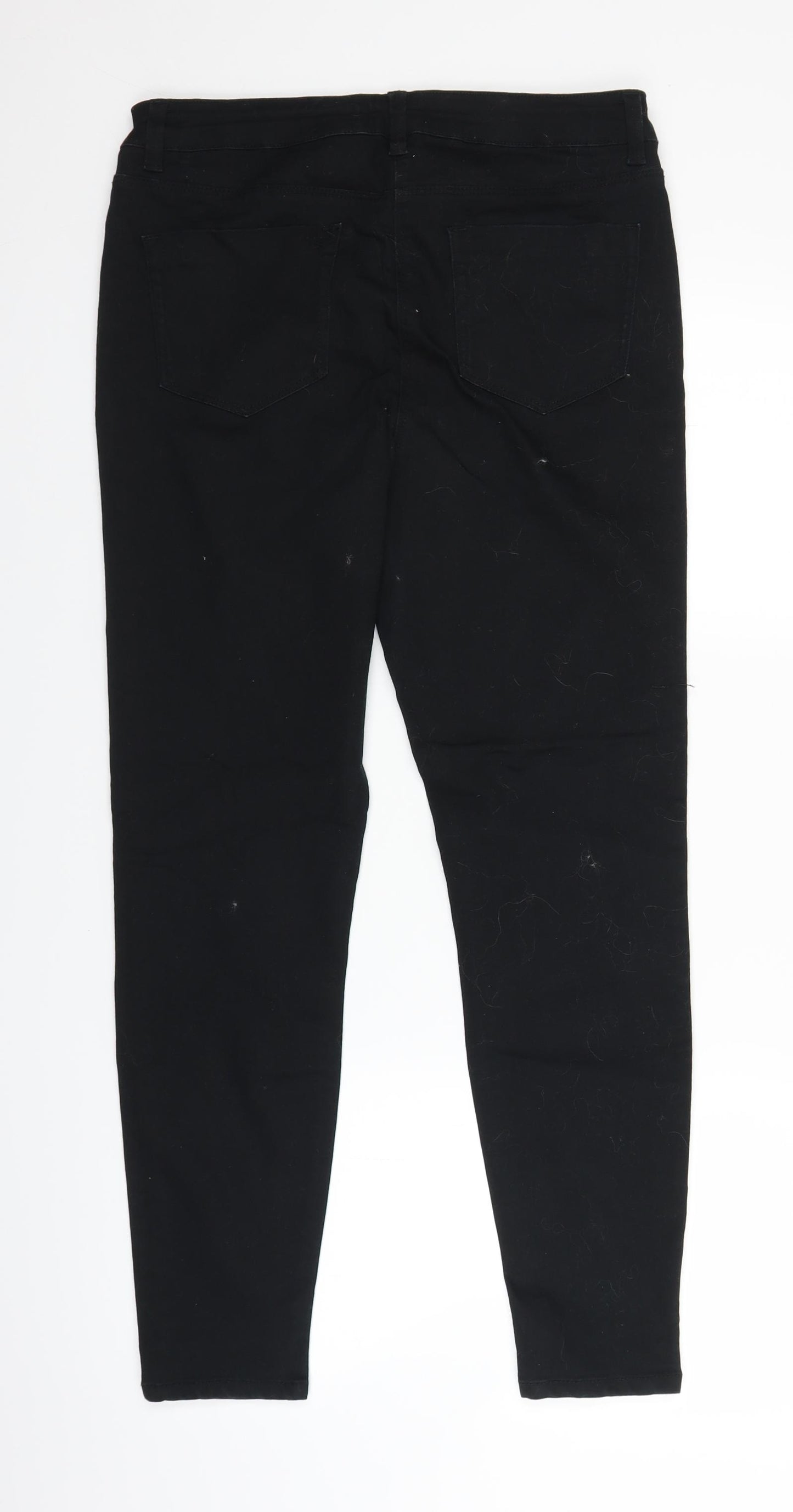 Papaya Womens Black  Denim Straight Jeans Size 12 L26 in