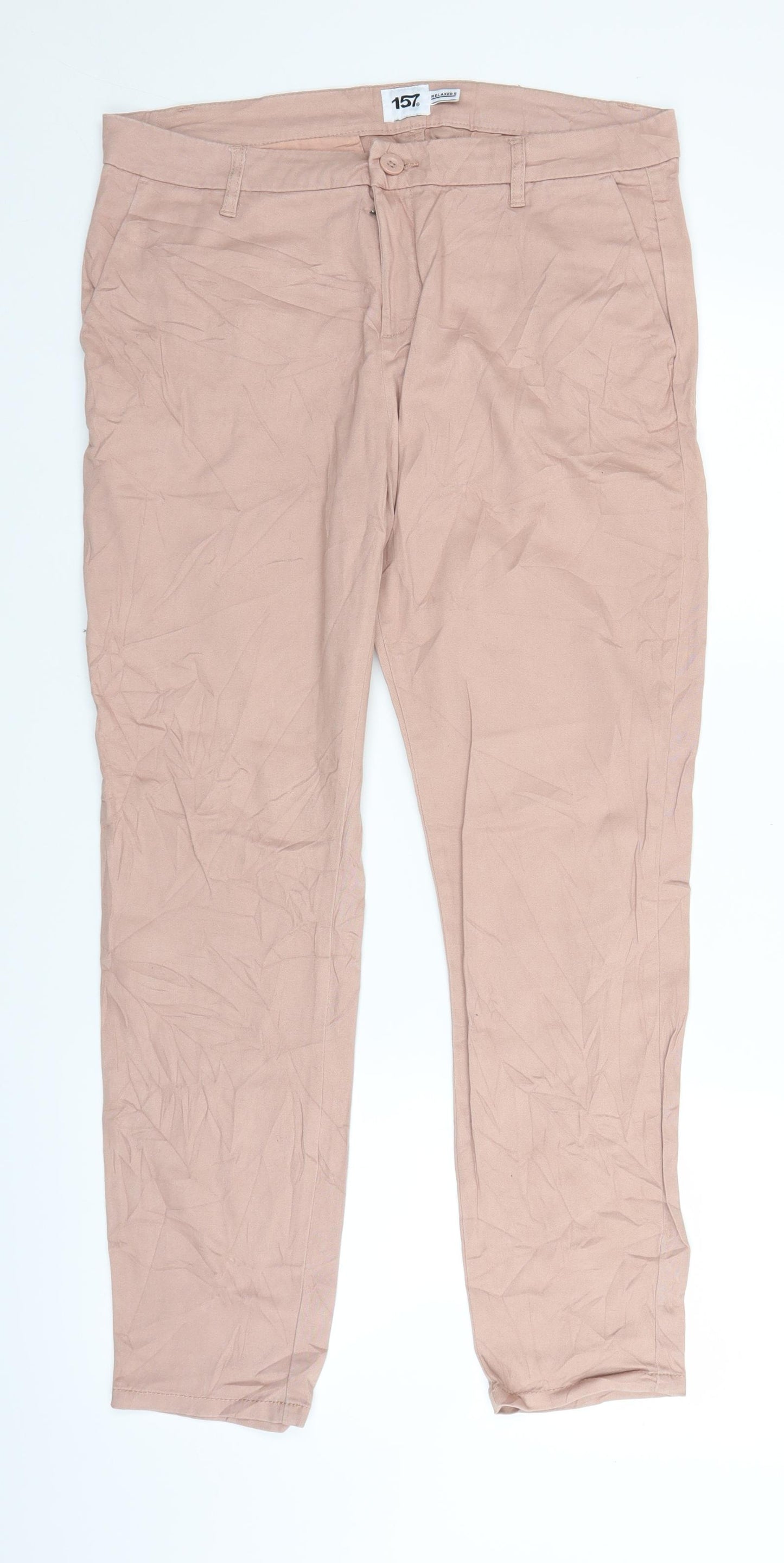 157 Womens Pink   Trousers  Size 32 in L28 in