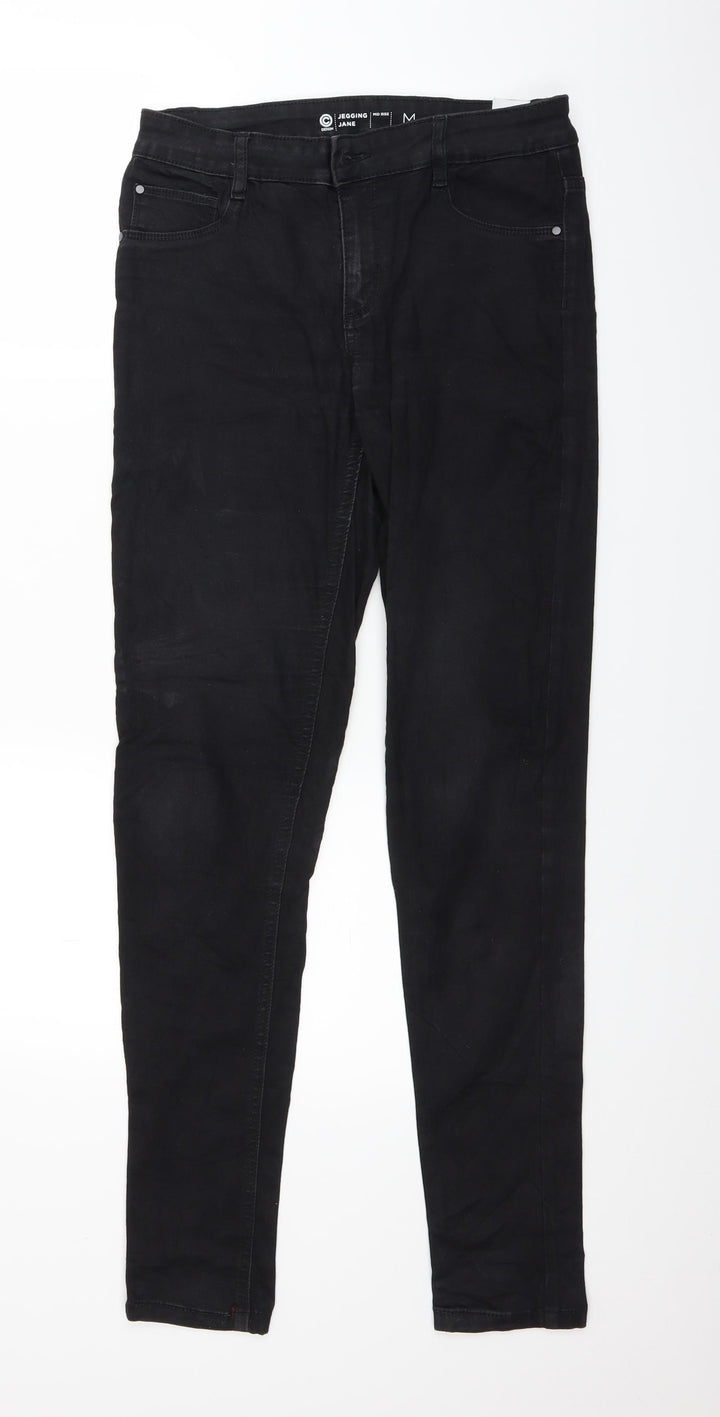 Denim Womens Black  Denim Straight Jeans Size M L30 in