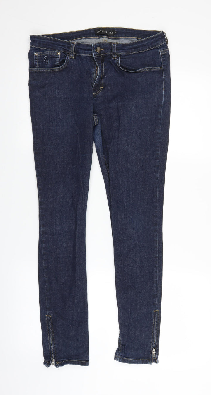 Stockholm Womens Blue  Denim Straight Jeans Size 14 L28 in