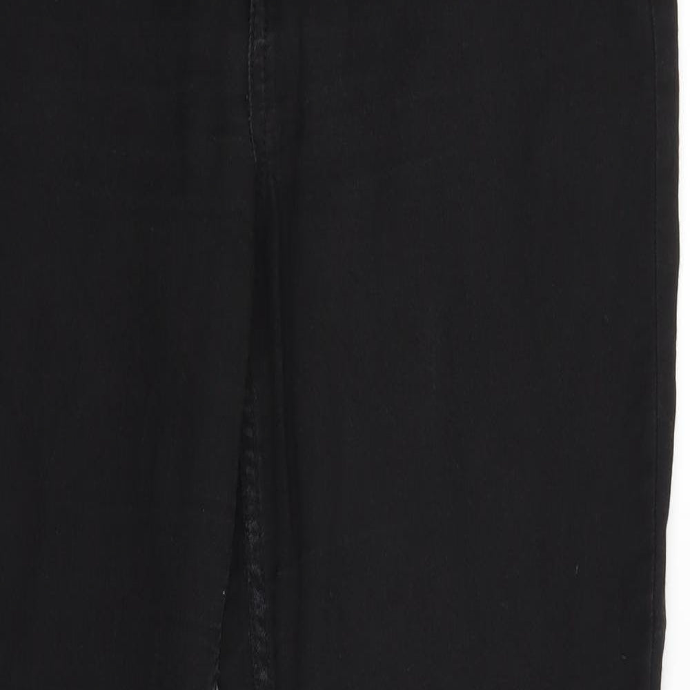 H&M Womens Black  Denim Straight Jeans Size 12 L28 in