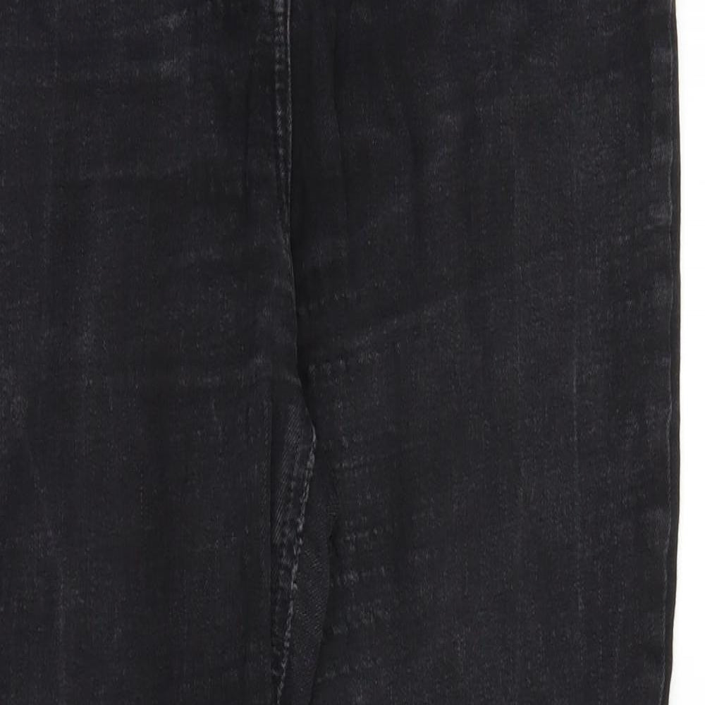 Papaya Womens Black  Denim Skinny Jeans Size 14 L26 in
