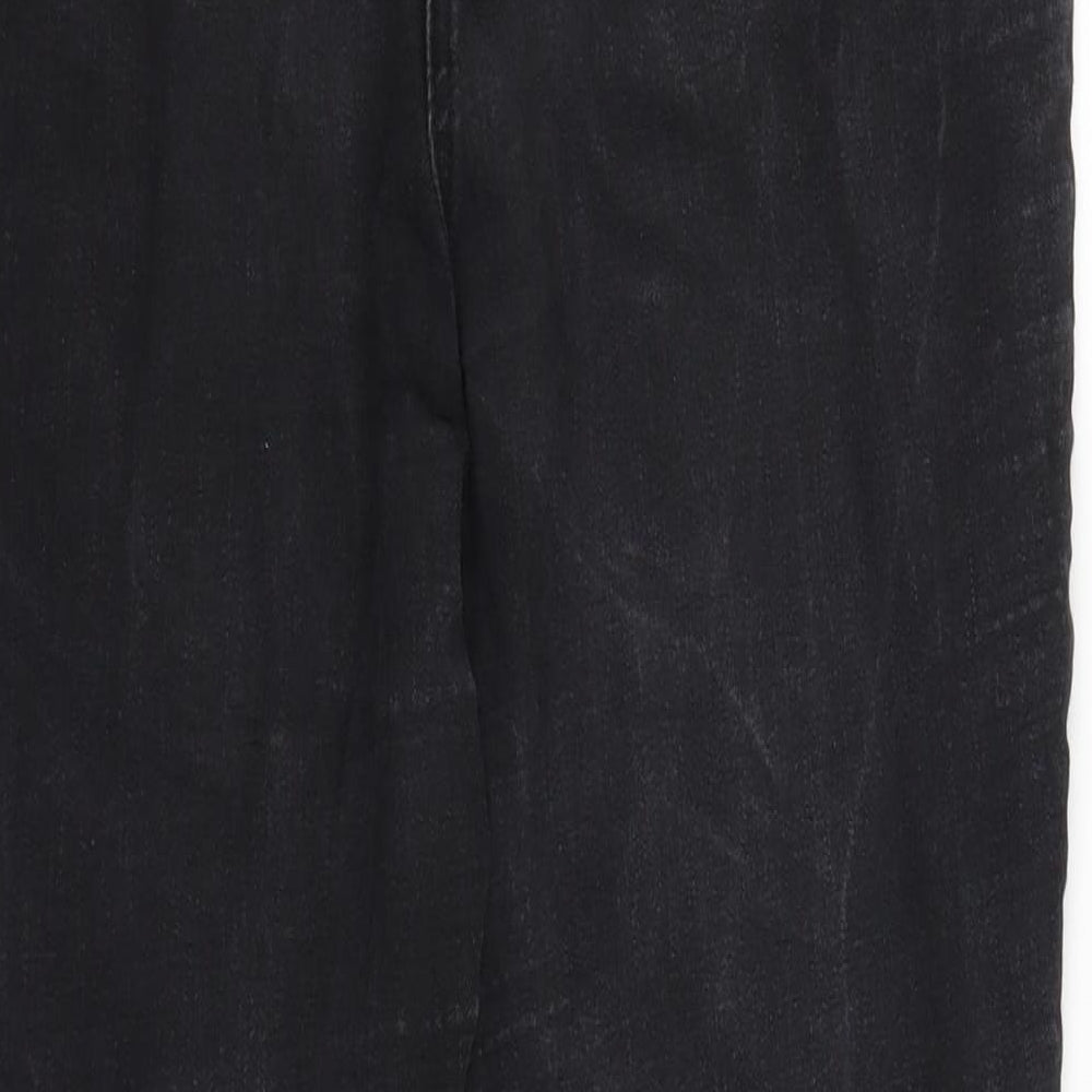 Papaya Womens Black  Denim Skinny Jeans Size 14 L26 in