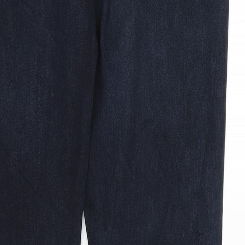 Topshop Womens Blue  Denim Straight Jeans Size 32 in L29 in